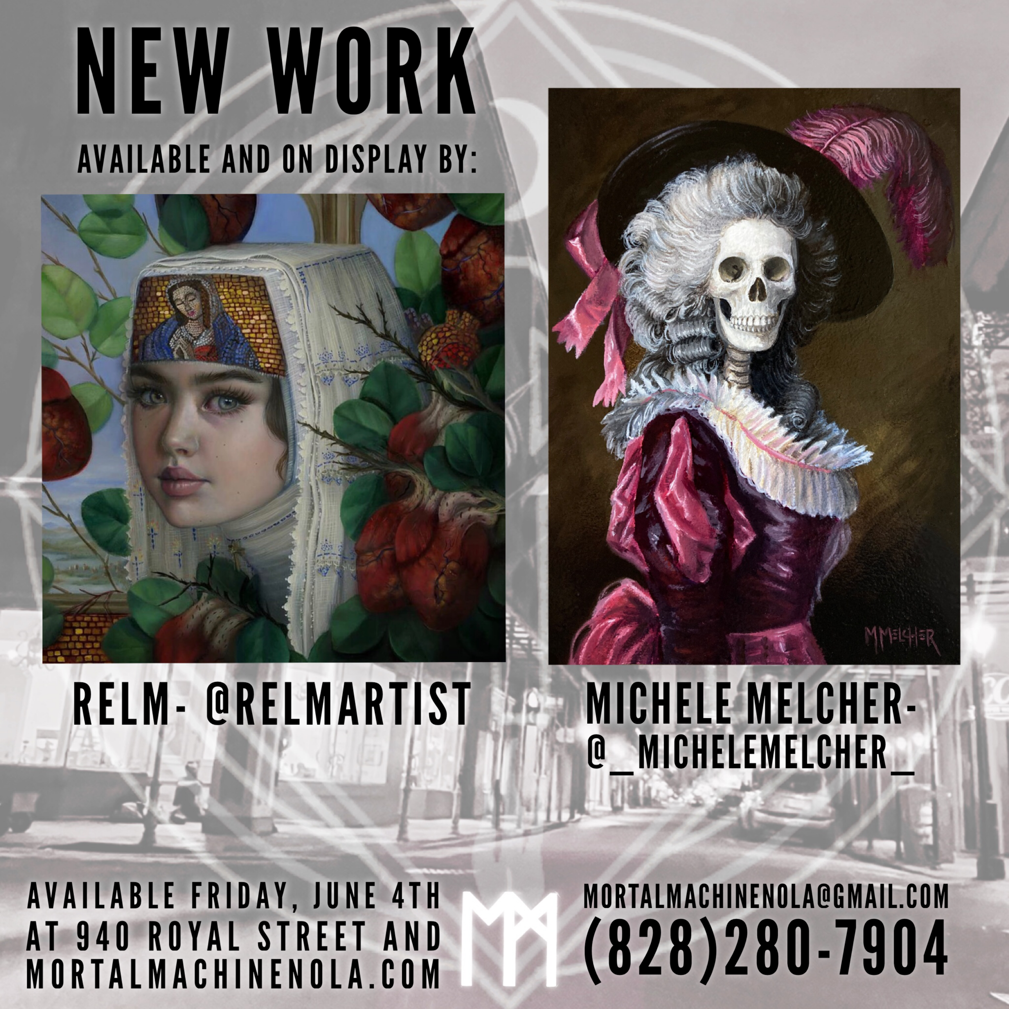 New Works from Relm and Michele Melcher Mortal Machine Gallery